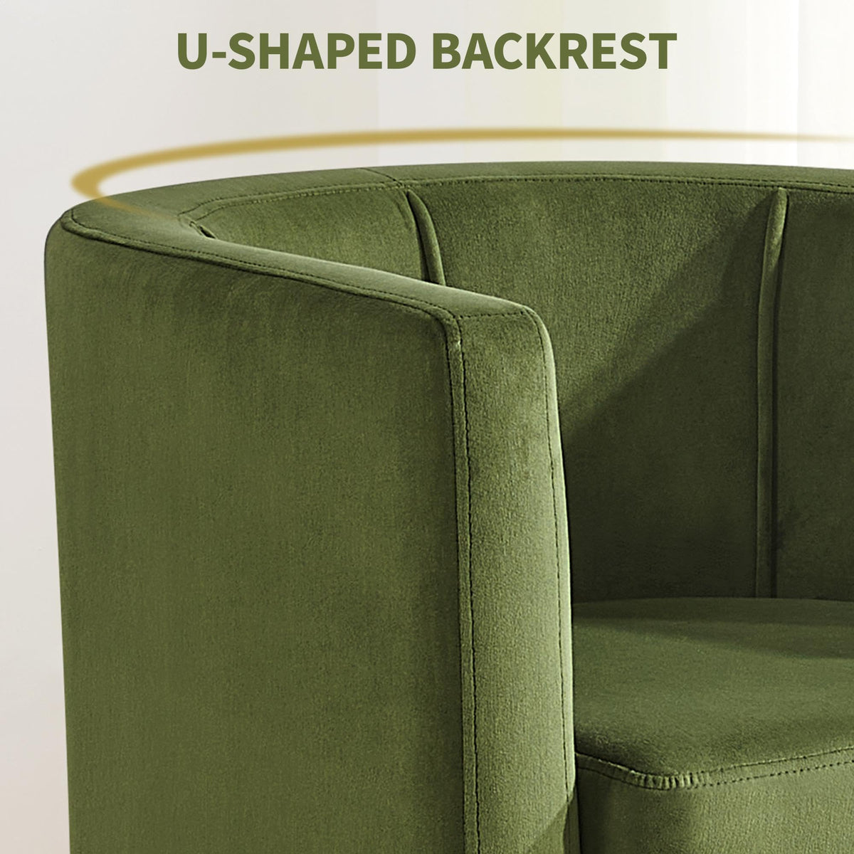 Barrel Accent Chairs Set of 2 Olive Green Z74874
