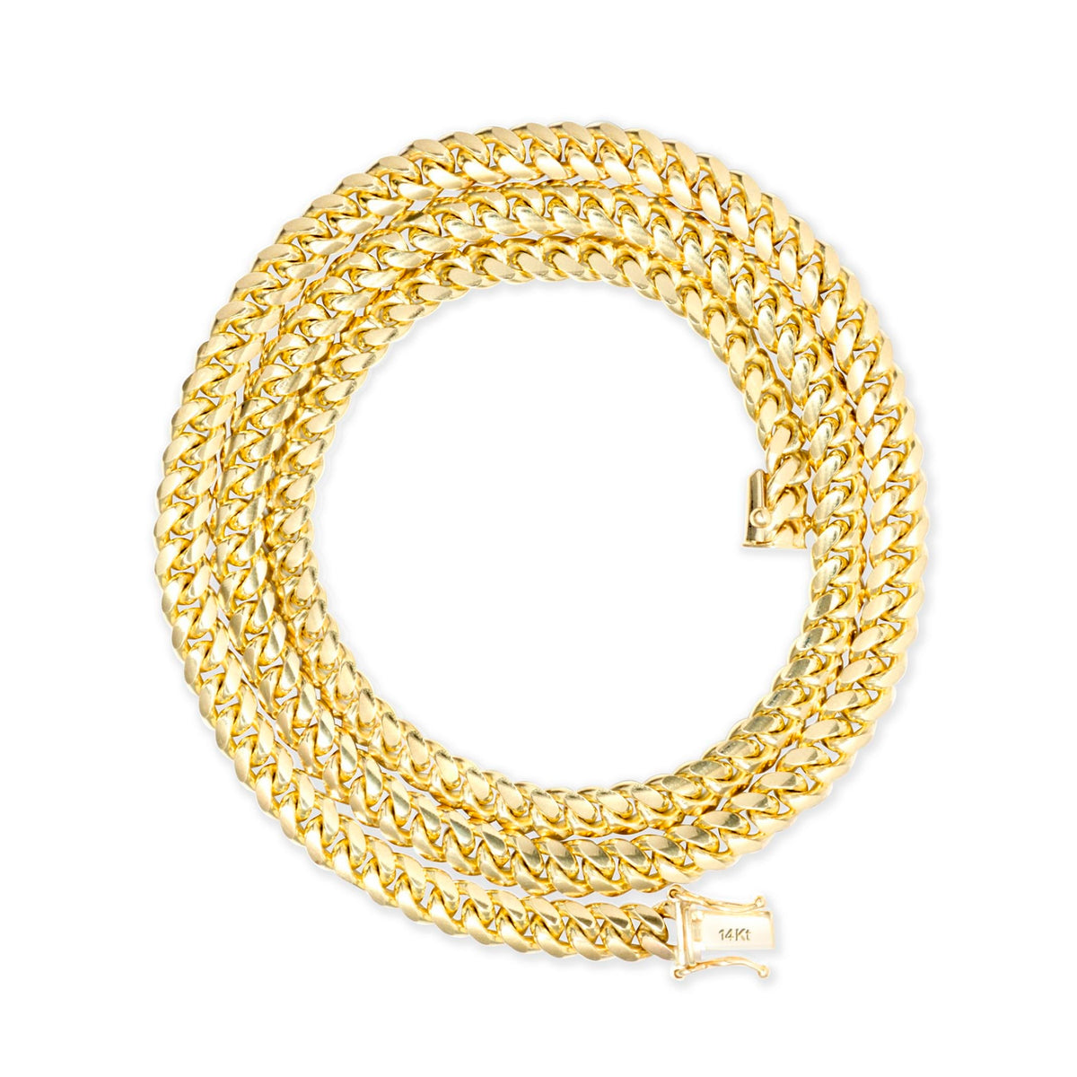 14k Yellow Gold Cuban Link Chain Necklace E52214