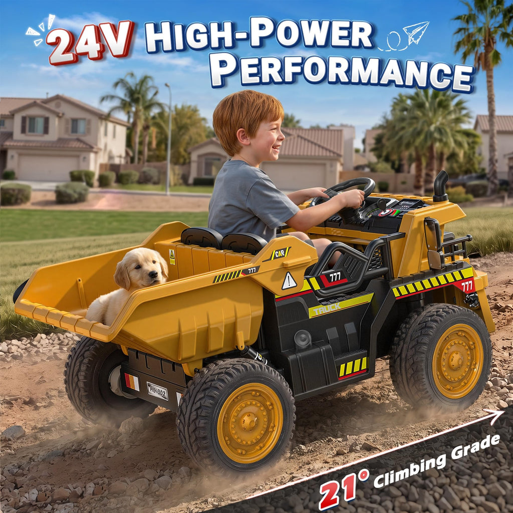 24V Ride On Dump Truck with Electric Dump Bed E307