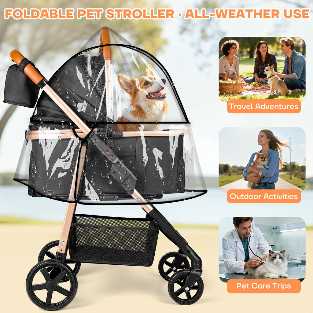 Black 3-in-1 Pet Stroller T47671