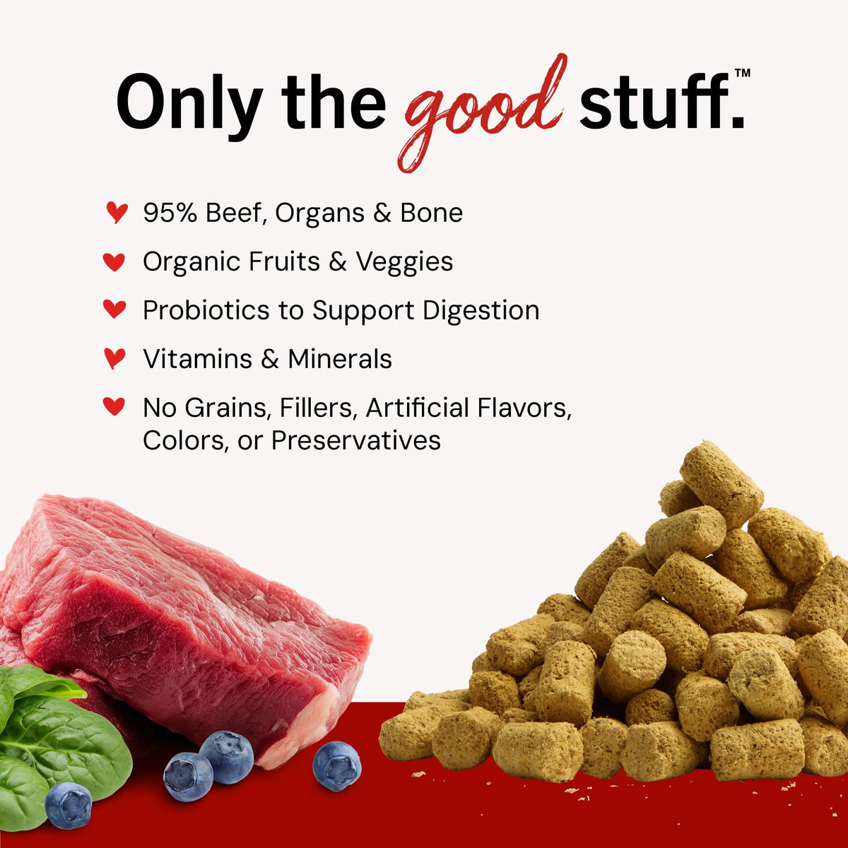 Freeze-Dried Raw Beef Dog Food Topper 8 oz F16615