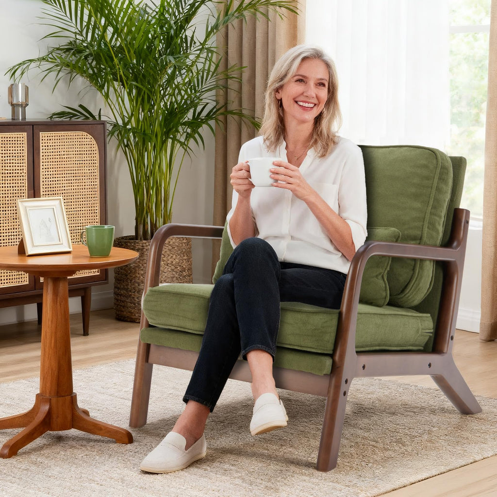 Mid Century Accent Chairs Set of 2 F841