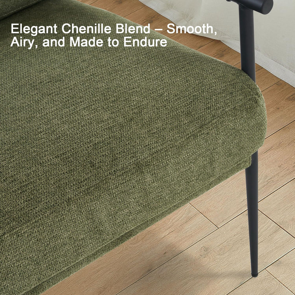 Green Chenille Accent Chair Set of 2 P672696