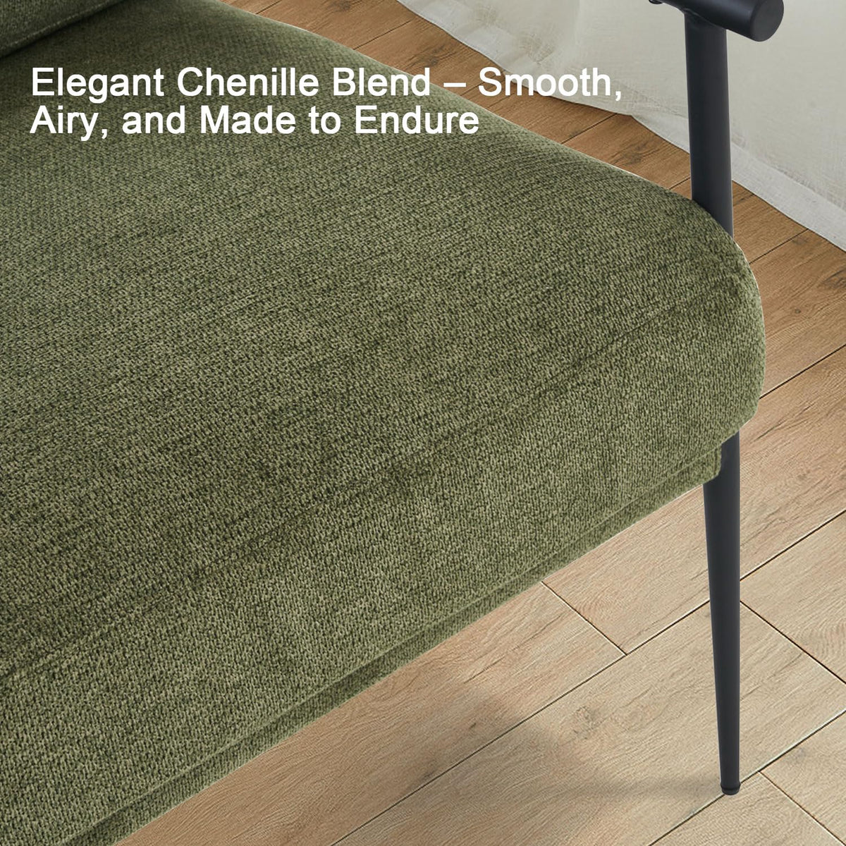Green Chenille Accent Chair Set of 2 P672696