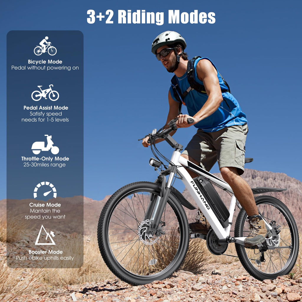 1000W 50Miles 26" Electric Mountain Bike with 48V Removable Battery L94287