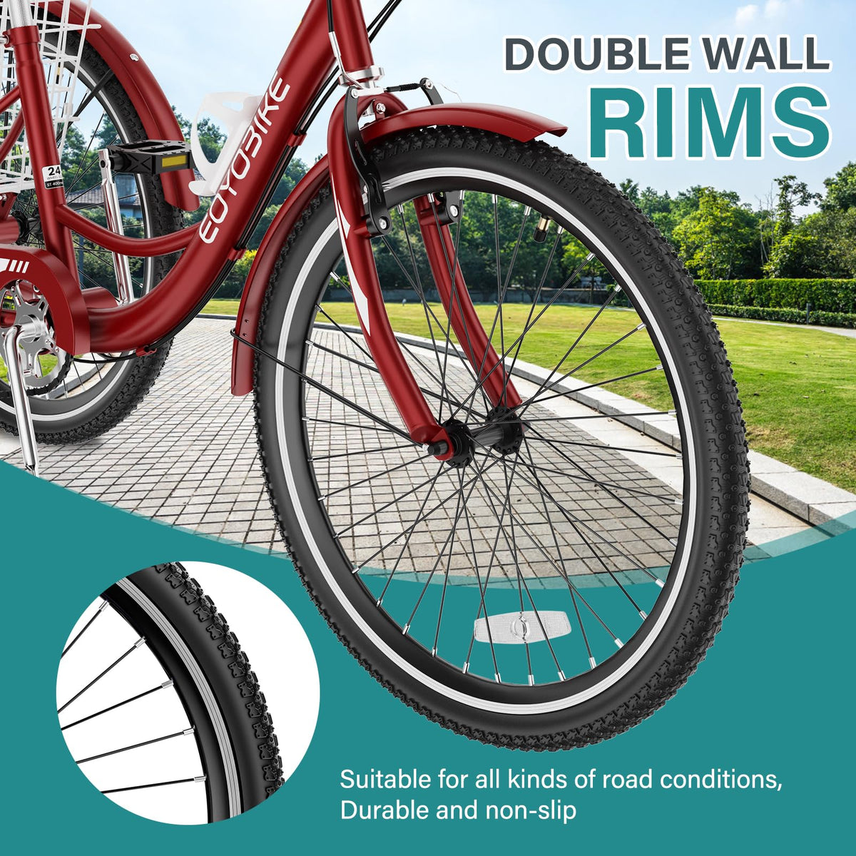 20/24/26 Inch 3 Wheel Bike J775902