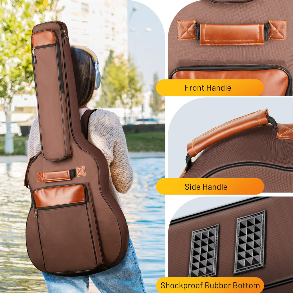 40 41 42 In 6 Pockets Water Resistent Oxford Cloth Padded Guitar Bag W9974