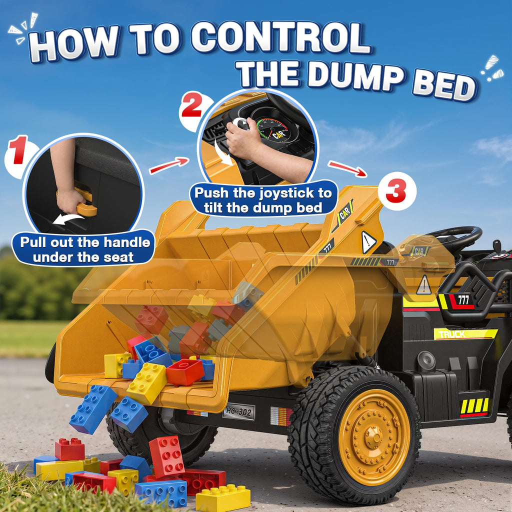 24V Ride On Dump Truck with Electric Dump Bed E307