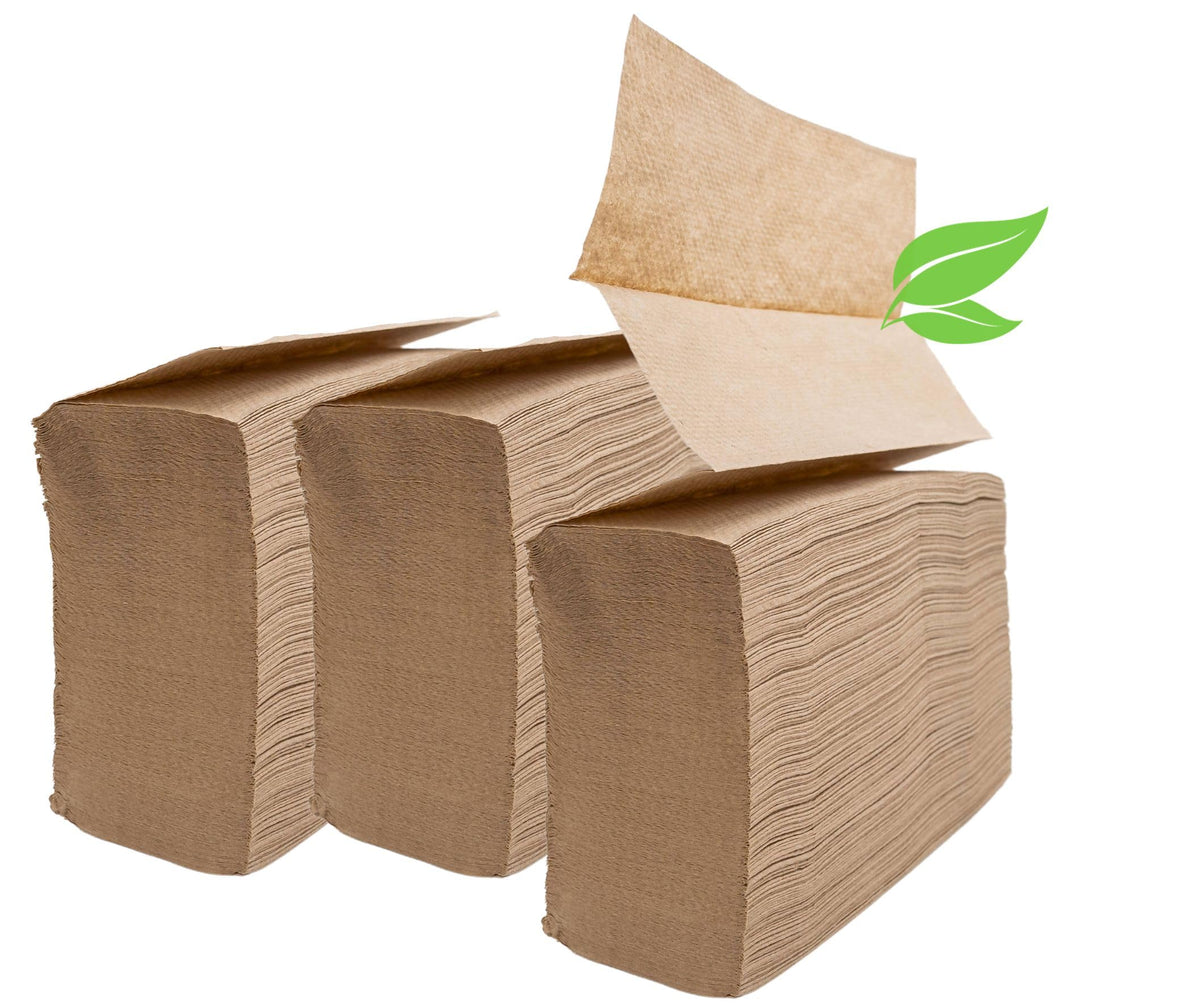 Brown Unbleached Z-Fold Paper Towels 1000ct S50797