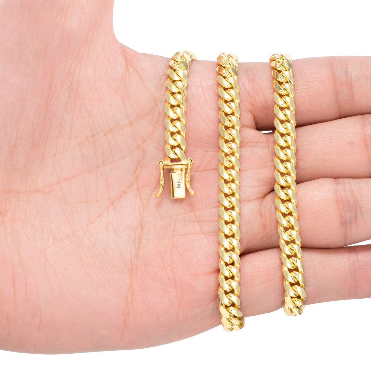 14k Yellow Gold Cuban Link Chain Necklace E52214