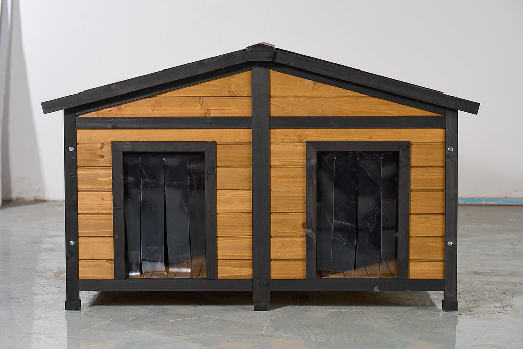 Large Wooden 2-Tier Rabbit Cage with Waterproof Roof X453034
