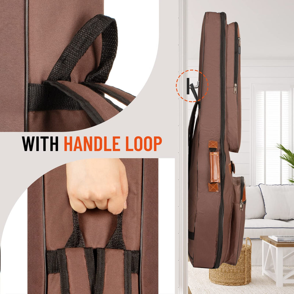 40 41 42 In 6 Pockets Water Resistent Oxford Cloth Padded Guitar Bag W9974