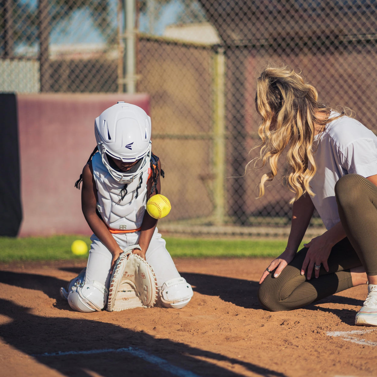 Youth Softball Catcher's Set with Helmet, Leg Guards & Chest Protector R622825