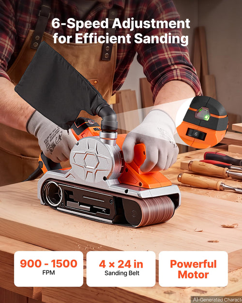 11.5A 4" x 24" Variable Speed Belt Sander O25851