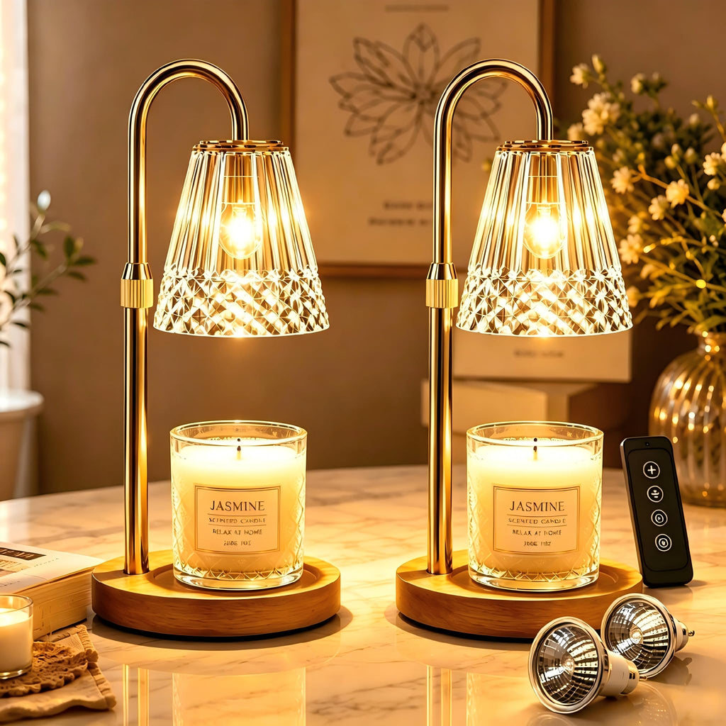 Candle Warmer Lamp 2 Pack with Timer & Dimmer F9505
