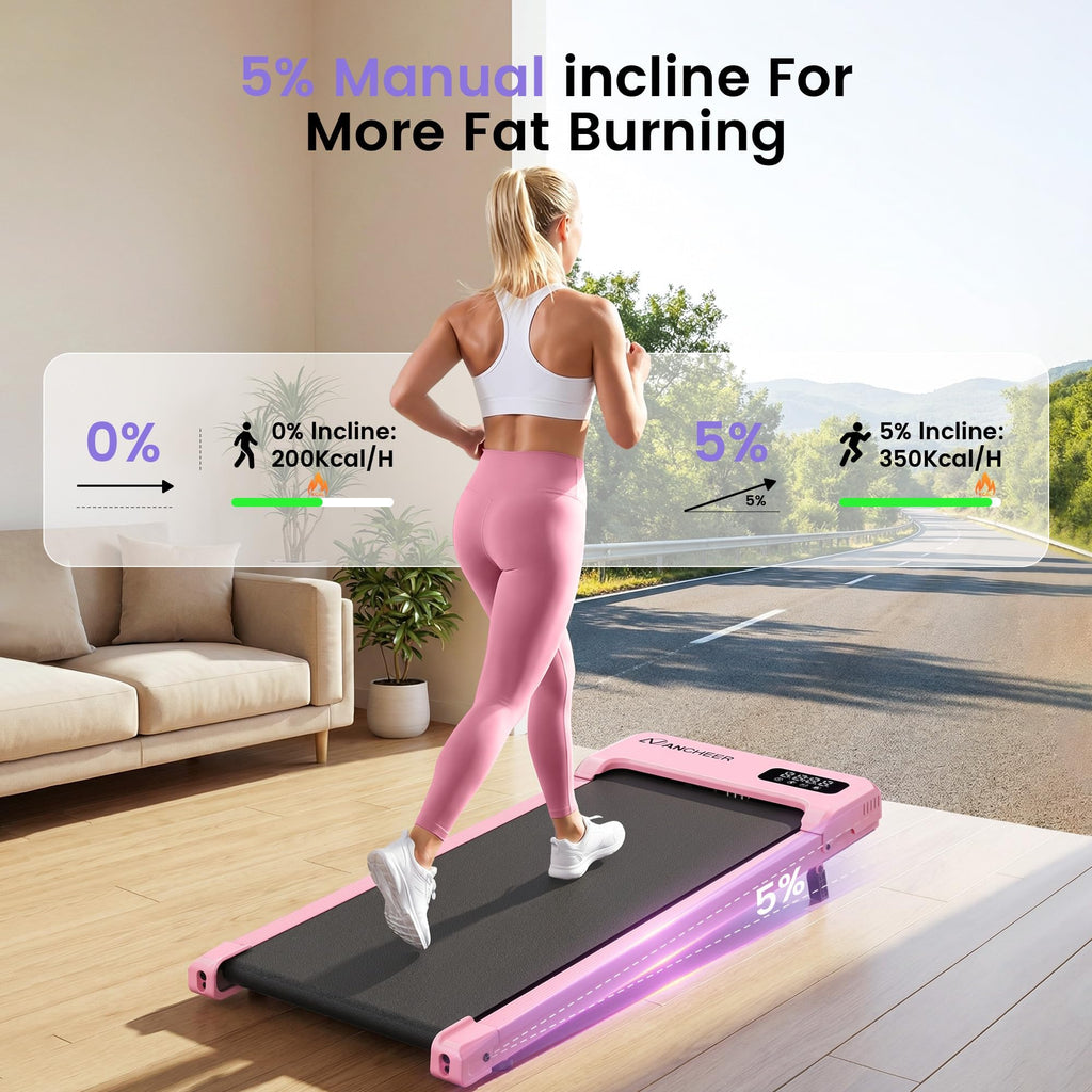 Under Desk Treadmill with Vibration Plate & Incline W3490