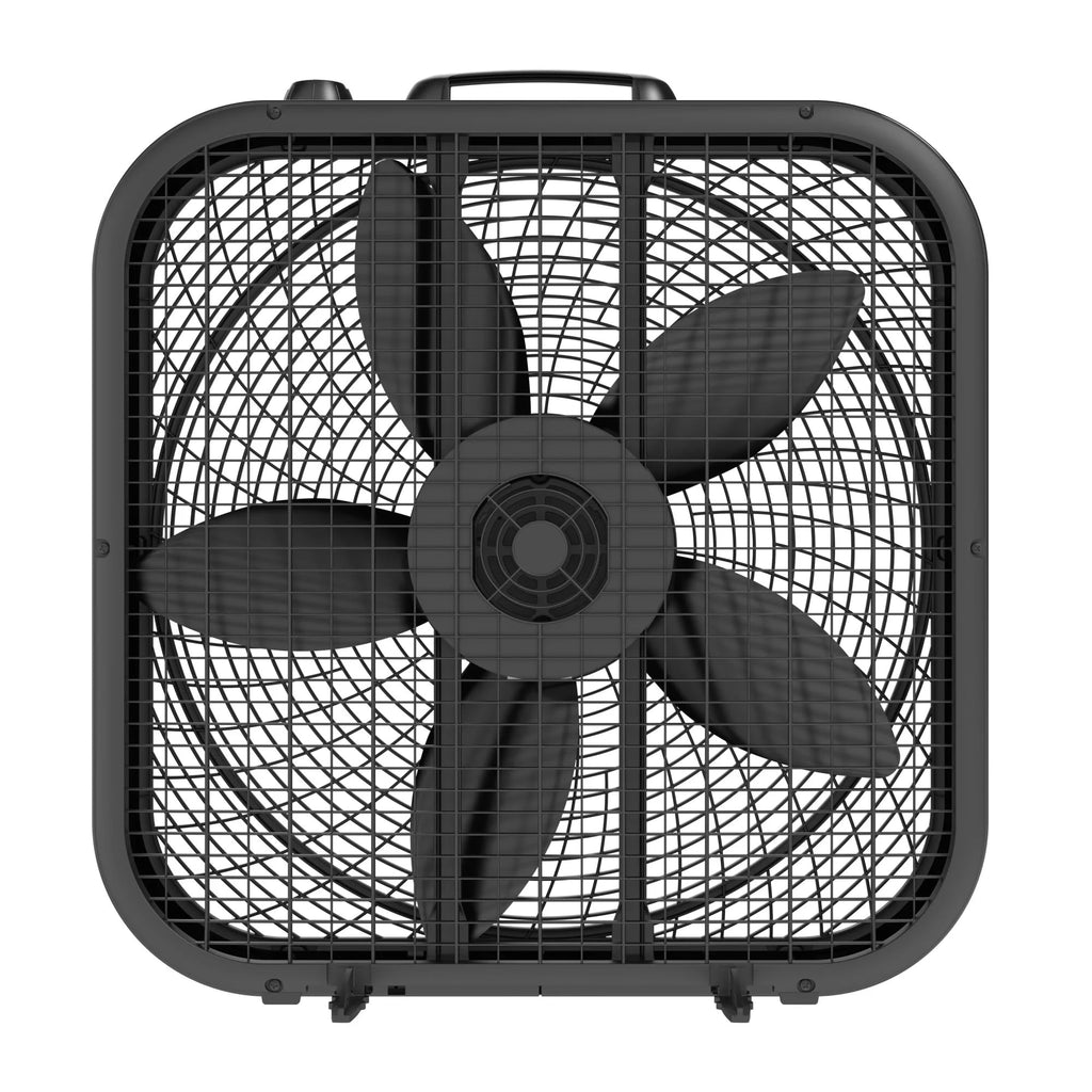 20-inch Black Box Fan with Handle H9632