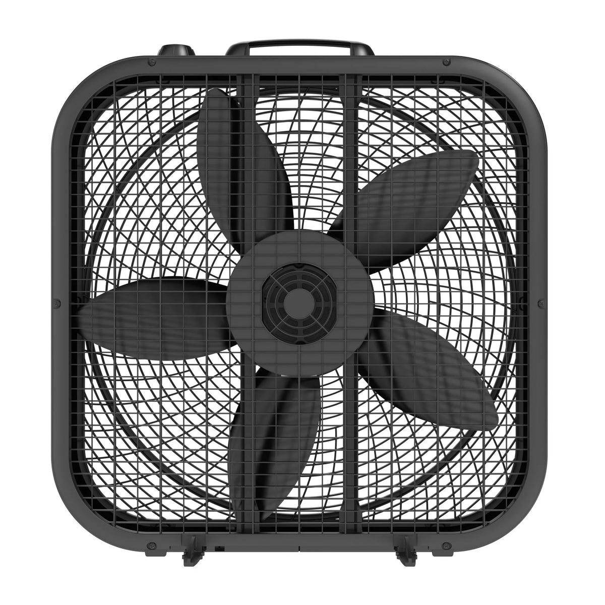 20-inch Black Box Fan with Handle H9632