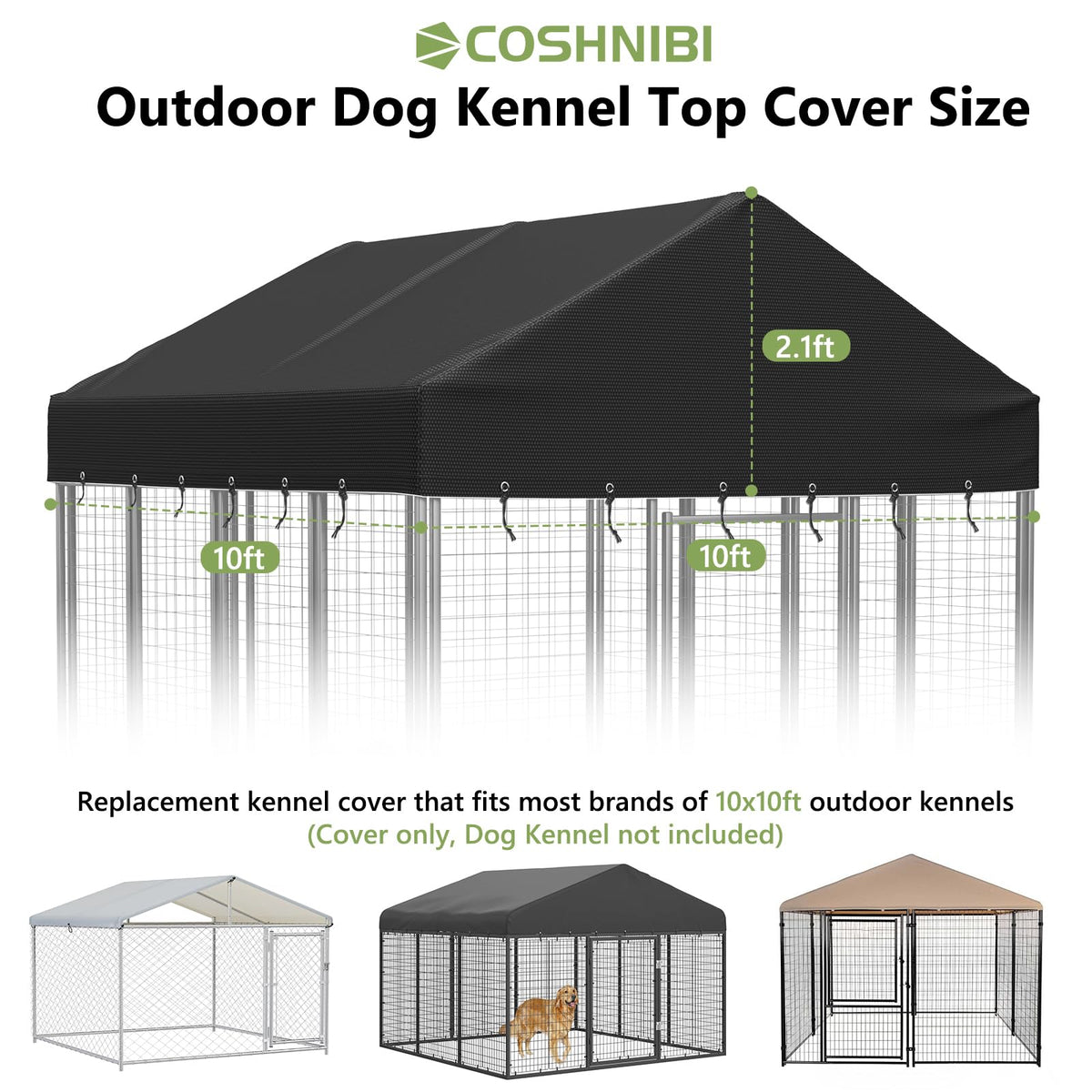 Heavy Duty Waterproof UV Resistant Dog Kennel Cover B8240