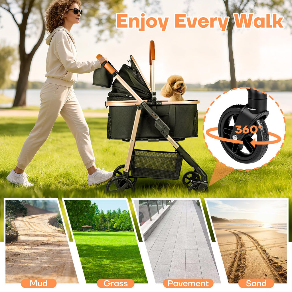 Black 3-in-1 Pet Stroller T47671