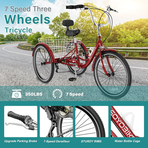 20/24/26 Inch 3 Wheel Bike J775902