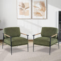 Green Chenille Accent Chair Set of 2 P672696