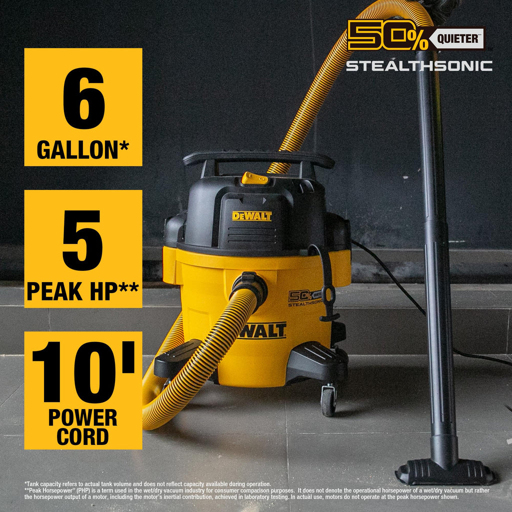 6 Gal 5 HP Quiet Wet and Dry Shop Vacuum U9530