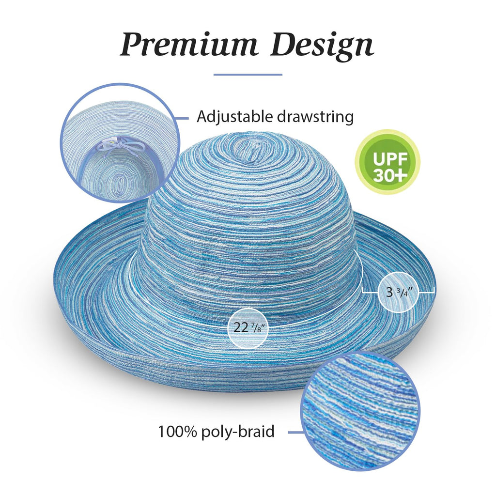 Women's Packable Adjustable Wide Brim Sun Hat G206
