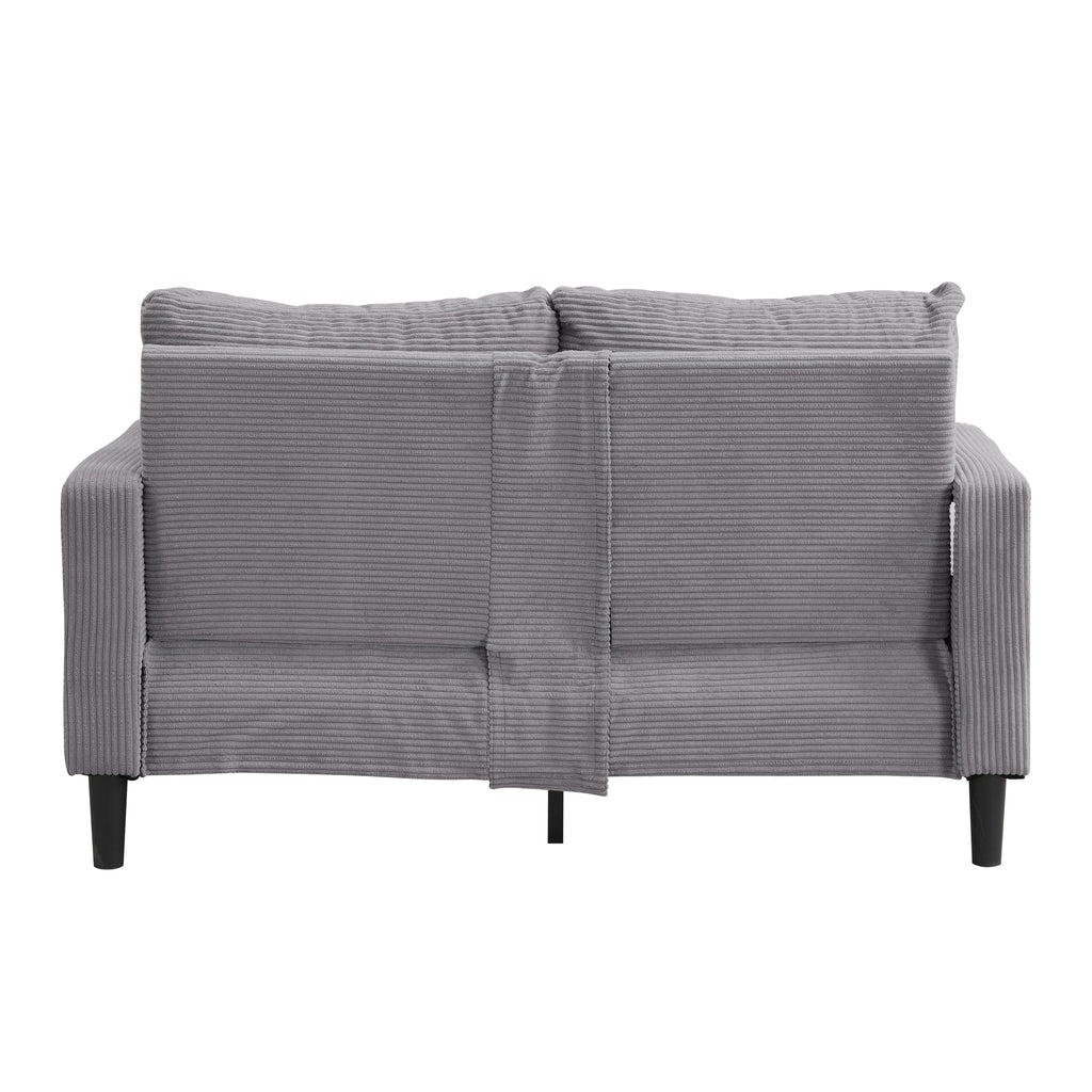 Oversized Corduroy Sofa with 2 Throw Pillows K73788
