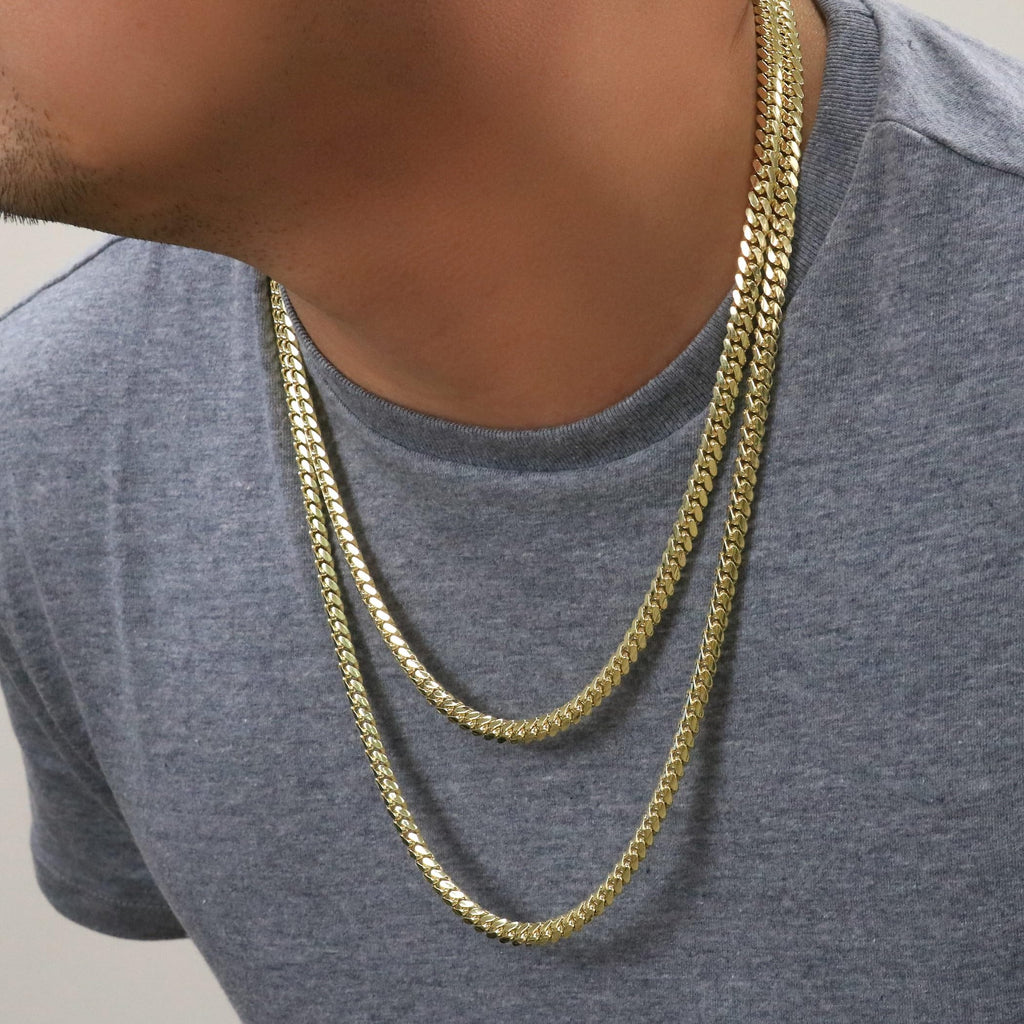 14k Yellow Gold Cuban Link Chain Necklace E52214