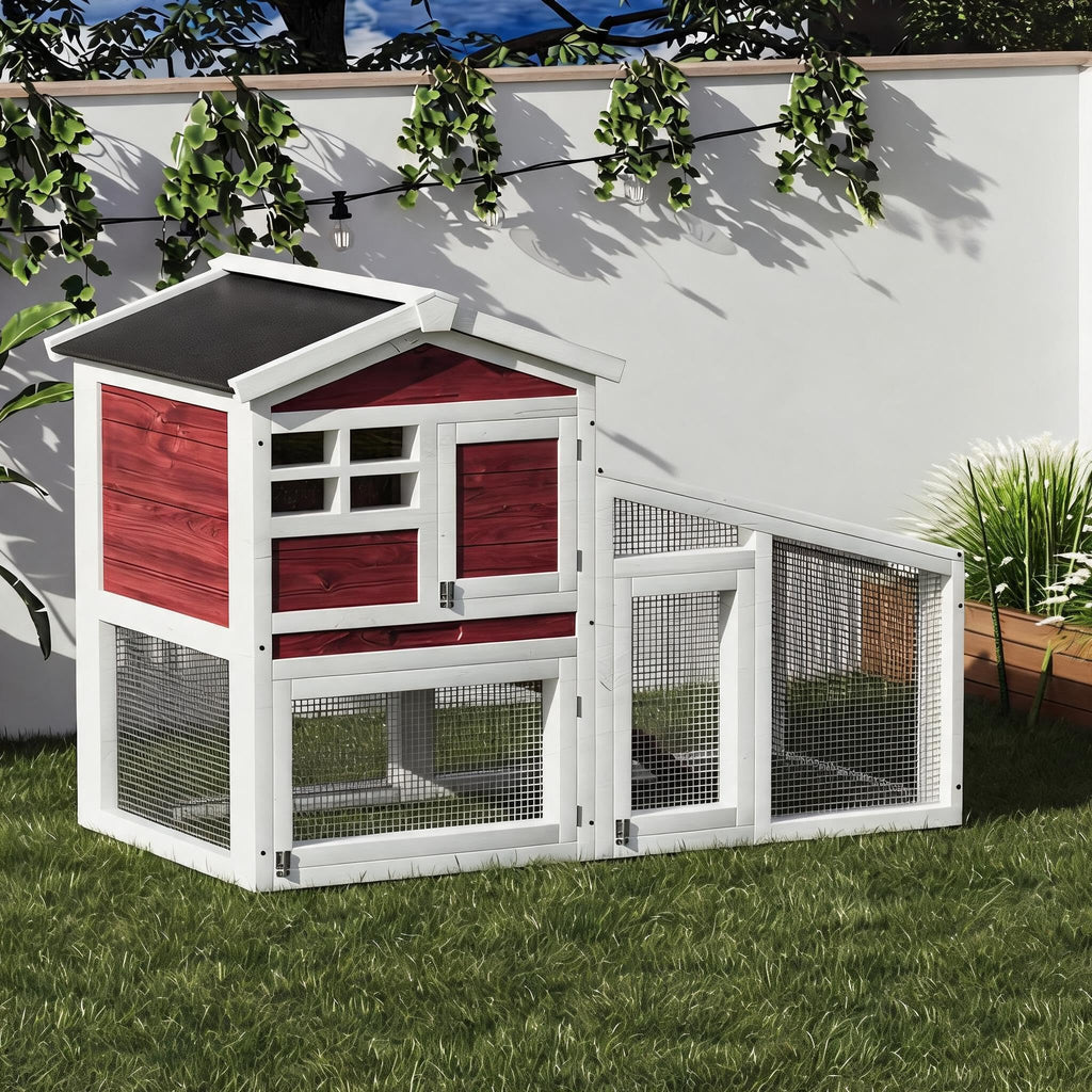 Weatherproof Wooden Rabbit Hutch L602