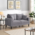 Oversized Corduroy Sofa with 2 Throw Pillows K73788