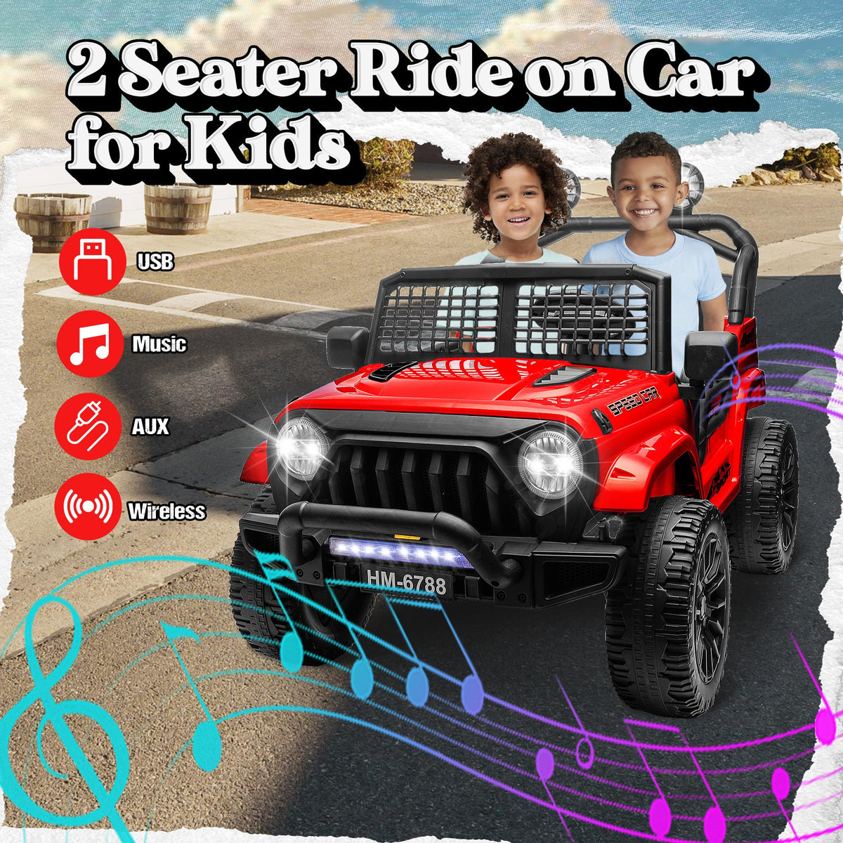 24V 2 Seater Ride on Car Truck X166