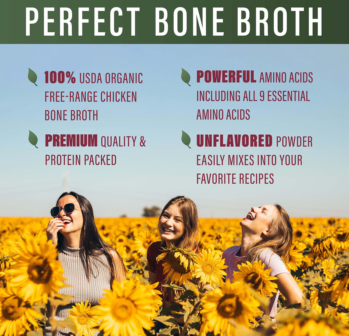 Organic Chicken Bone Broth Powder 330g 30 Servings D2735