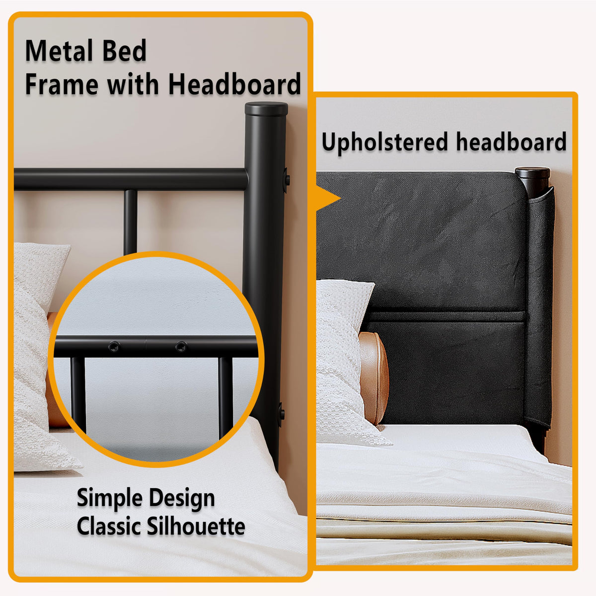 14 Inch Twin Size Grey Metal Bed Frame L548719