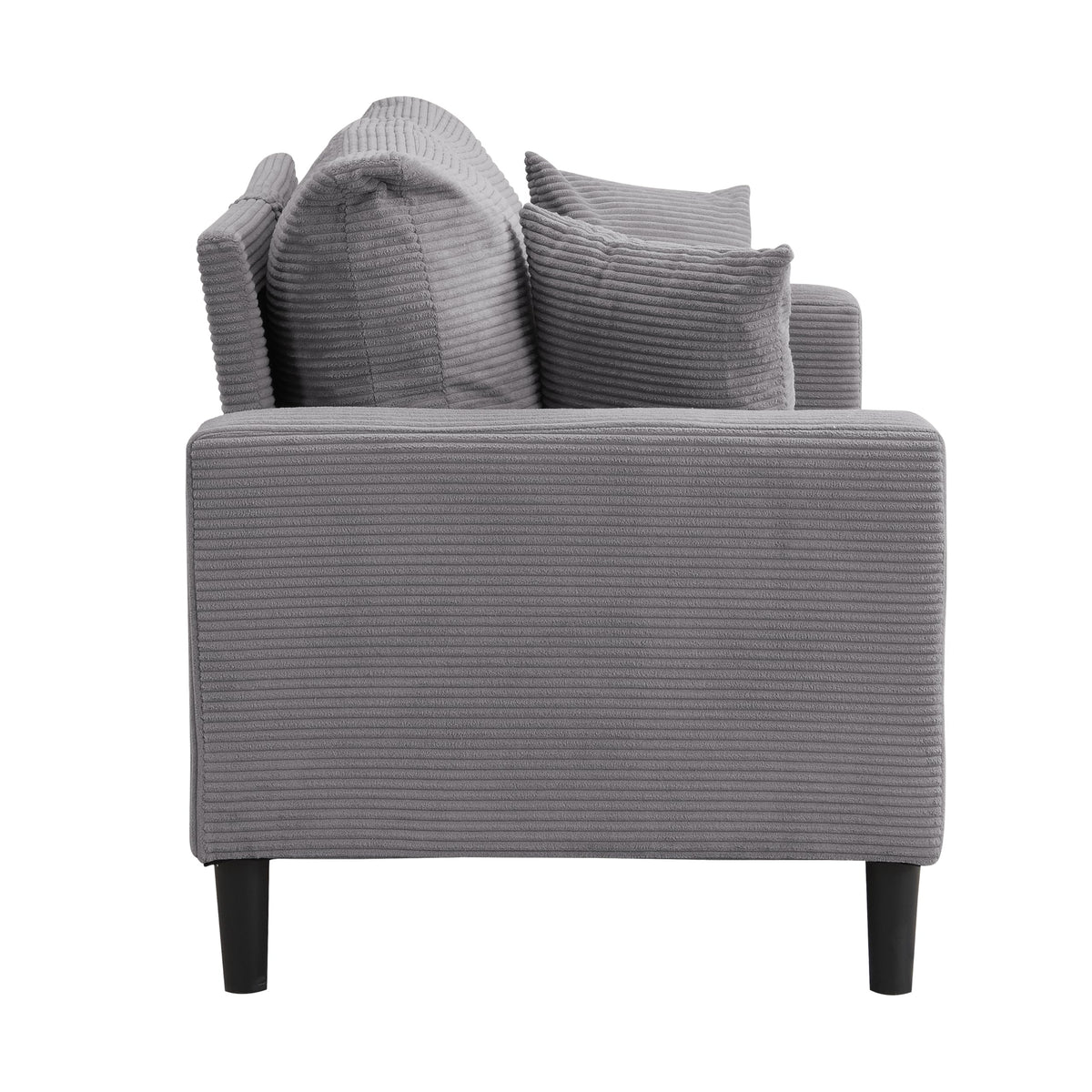 Oversized Corduroy Sofa with 2 Throw Pillows K73788