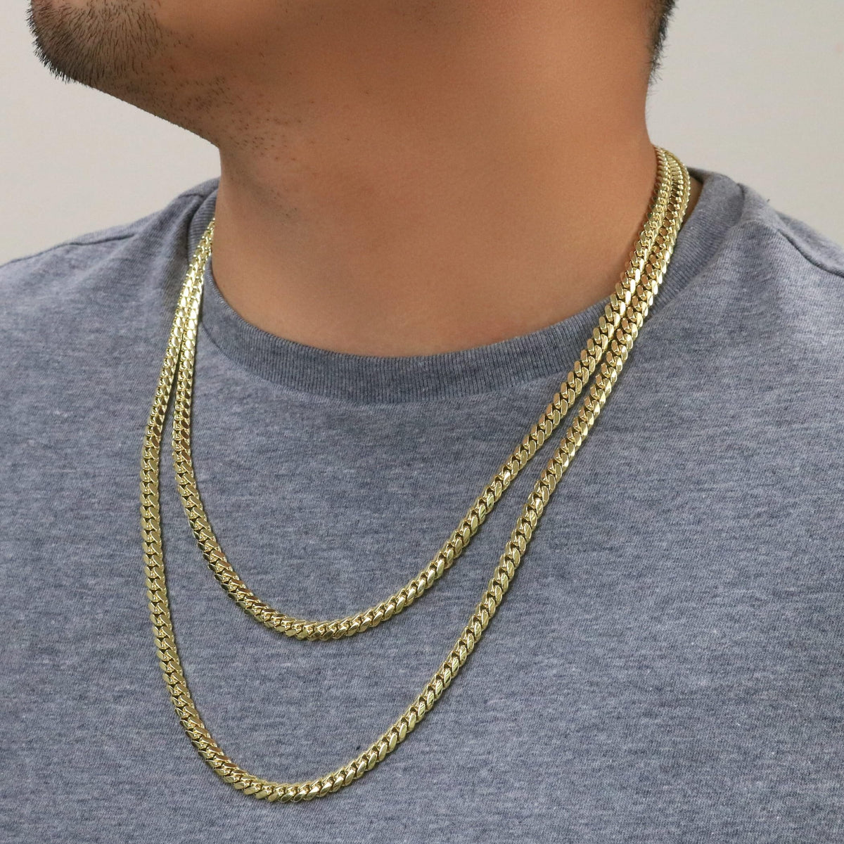 14k Yellow Gold Cuban Link Chain Necklace E52214